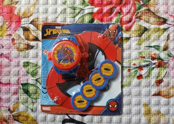 Spiderman zegarek wyrzutnia dyski maska zestaw