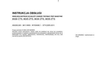 JCB 8026 8025 8030 8035 instrukcja obslugi PL