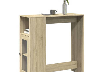 Stolik barowy z przegrodami dąb sonoma 101x40x1035 cm WM-854366
