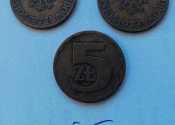 Moneta 5 zł z 1977 bez znaku menniczego