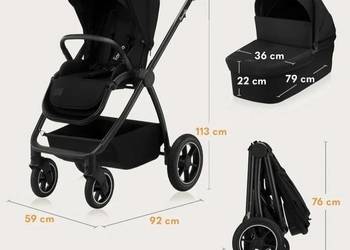 Nowy Wózek wielofunkcyjny spacerówka gondola Lionelo lo-Meril 3IN1 BLACK On