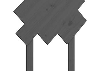 Wezgłowie łóżka szare 725x3x81 cm lite drewno sosnowe WM-819197