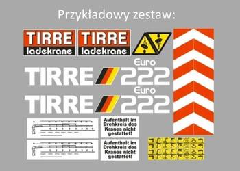 Naklejka oklejenia każdym model HDS dźwig TIRRE Zamiennik