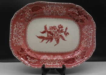 Antyczny półmisek SPODE „Pink Camilla” – Vintage England