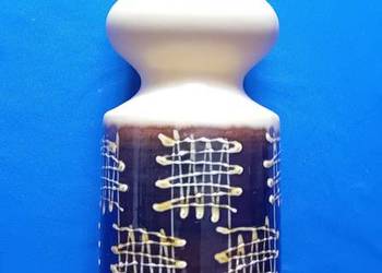 Ceramiczny wazon Strehla - DDR, nr 3077 A, ręcznie malowany.