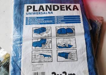 Plandeka 2x3m - 45 g/m2 Niebieska Wzmocniona Wodoodporna Polax