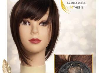 Leciutki toper Jadwiga dla pań z krótkimi włosami 30 cm,maskuje łysienie