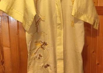 Żółte kimono narzuta szlafrok ma 50 lat nowy M L XL XXL XXXL wysyłka