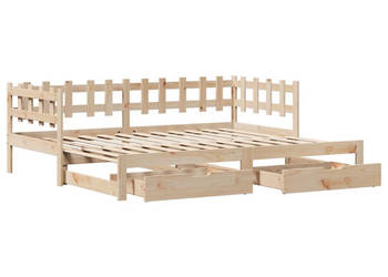 Sofa rozsuwana z szufladami bez materaca 90x200 cm WM-3302251