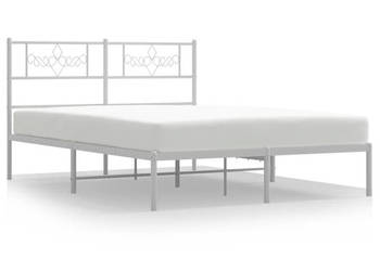 Łóżko Metalowe Białe Rama Łóżka Ze Stelażem Biała 120x190 cm WM-355313