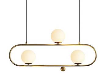 ŻYRANDOL NOWOCZESNY 3 PUNKTY 90CM  ART DECO ELIPSE L
