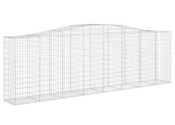 Kosze gabionowe 2 szt 400x50x120/140 cm galwanizowane żelazo WM-3145969