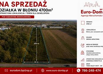 Działka budowlana 4700m2  w Błoniu