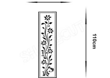 OZDOBNA NAKLEJKA NA ŚCIANĘ KWIATY 110cm X 30cm BEZ TŁA 10062