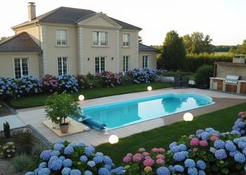 Basen ogrodowy poliestrowy ZESTAW 8,5x3,70x1,55m basen z laminatu