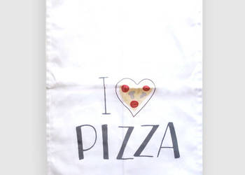 pizza serweta z bawełny, dekoracja do kuchni, napisy serwetk