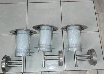 LAMPA OGRODOWA ZEWNĘTRZNA STAL IP 44 E27 SREBNA