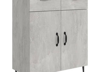 Szafka szarość betonu 695x34x90 cm materiał drewnopochodny WM-812199