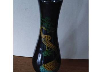 orientalny wazon flakon z laki vintage prl  bogato zdobiony smok