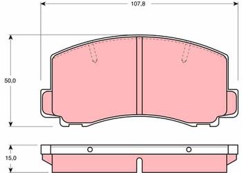 Klocki hamulcowe Mitsubishi Colt / Toyota GDB 312