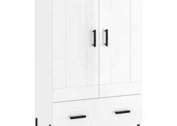 Wysoka szafka biała z połyskiem 695x31x115 cm WM-830334