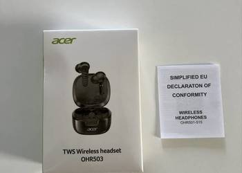 Nowy Bezprzewodowe Słuchawki ACER - OHR503 - Szary