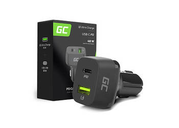 Ładowarka Samochodowa Green Cell USB-C 48W (Power Delivery 30W, QC 3.0)