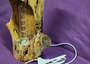 Drewniana lampka z brzozy Unikat ! – ręcznie wykonana