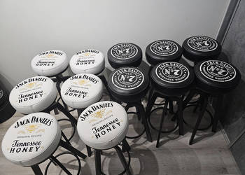 Jack Daniels Hooker , krzesło , taboret - naturalna skóra