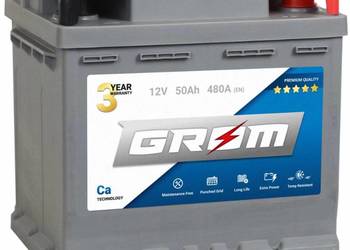 Akumulator GROM Premium 50Ah 480A EN PRAWY PLUS DTR