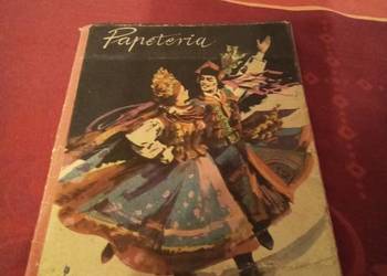 Papeteria ludowe stroje  teczka PRL na listy