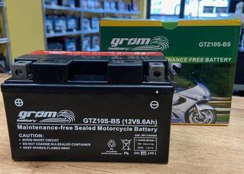 Akumulator motocyklowy GROM GTZ10S-BS YTZ10S-BS 12V 8.6Ah 16
