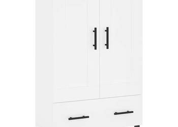 Wysoka szafka biała 695x31x115 cm materiał drewnopochodny WM-830348