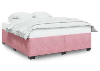 Rama łóżka różowa tapicerowana aksamitem 200x200 cm WM-3284660