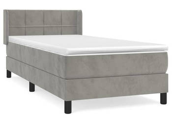 Łóżko Z Materacem Szare Kontynentalne DO Sypialni 80x200 cm WM-3130925