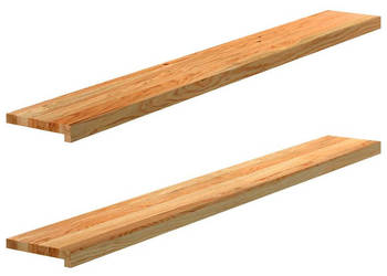 Parapety 2 szt. jasnobrązowy 160x20x2 cm lite drewno dębowe WM-4009140