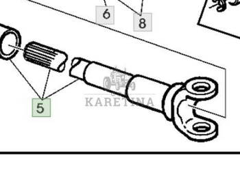John Deere 6230 6630 Przedni Wał Napędowy AL177179
