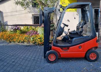 Wózek widłowy Linde H12D Wolny skok, Diesel przesuw boczny