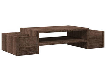 Podstawka pod monitor z przegrodami brązowy dąb 70x27x15 cm WM-854685