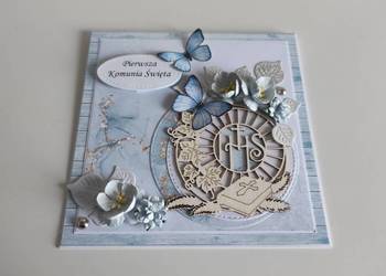 Kartka w pudełku ręcznie robiona na Pamiątkę Pierwszej Komunii Świętej 3