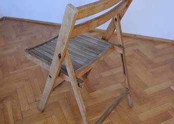 Krzesło drewniane składane retro vintage PRL