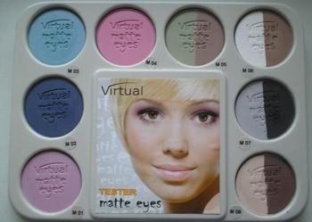 Paleta 8 kolorów cieni do powiek JOKO Virtual matte eyes