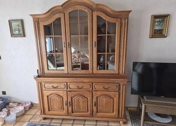 Witryna kredens dębowy komoda z witryną biblioteka serwantka !!