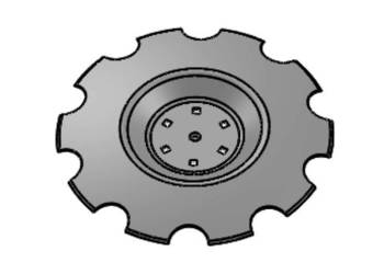 Talerz do agregatu talerzowego, przegięty TYP P, 510 mm, 6 otworowy, 6x122…