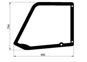 Szyba drzwi górnych Bobcat ładowarki teleskopowej Massey Ferguson szyba