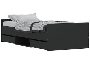 vidaXL Rama łóżka z wezgłowiem i zanóżkiem, czarna(SKU:3203797)