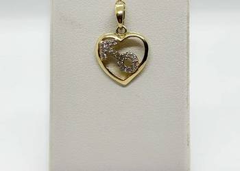 Nowa złota zawieszka pr 585 1,10g Serce