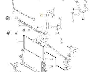VOLVO C30 C70 prawy waz prawa rura chlodnicy wody 30741220