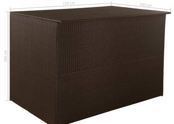 Skrzynia ogrodowa brązowa 150 x 100 x 100 cm rattan PE WM-44246