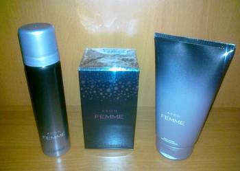 Avon Femme: perfumy, balsam, dezodorant UNIKATY+ gratisy!!